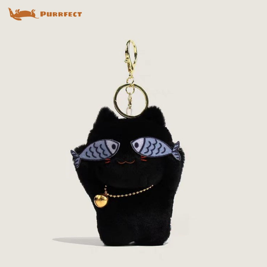 【2 for $9.99】Meowing Shy Cat with Fish Plush Toy