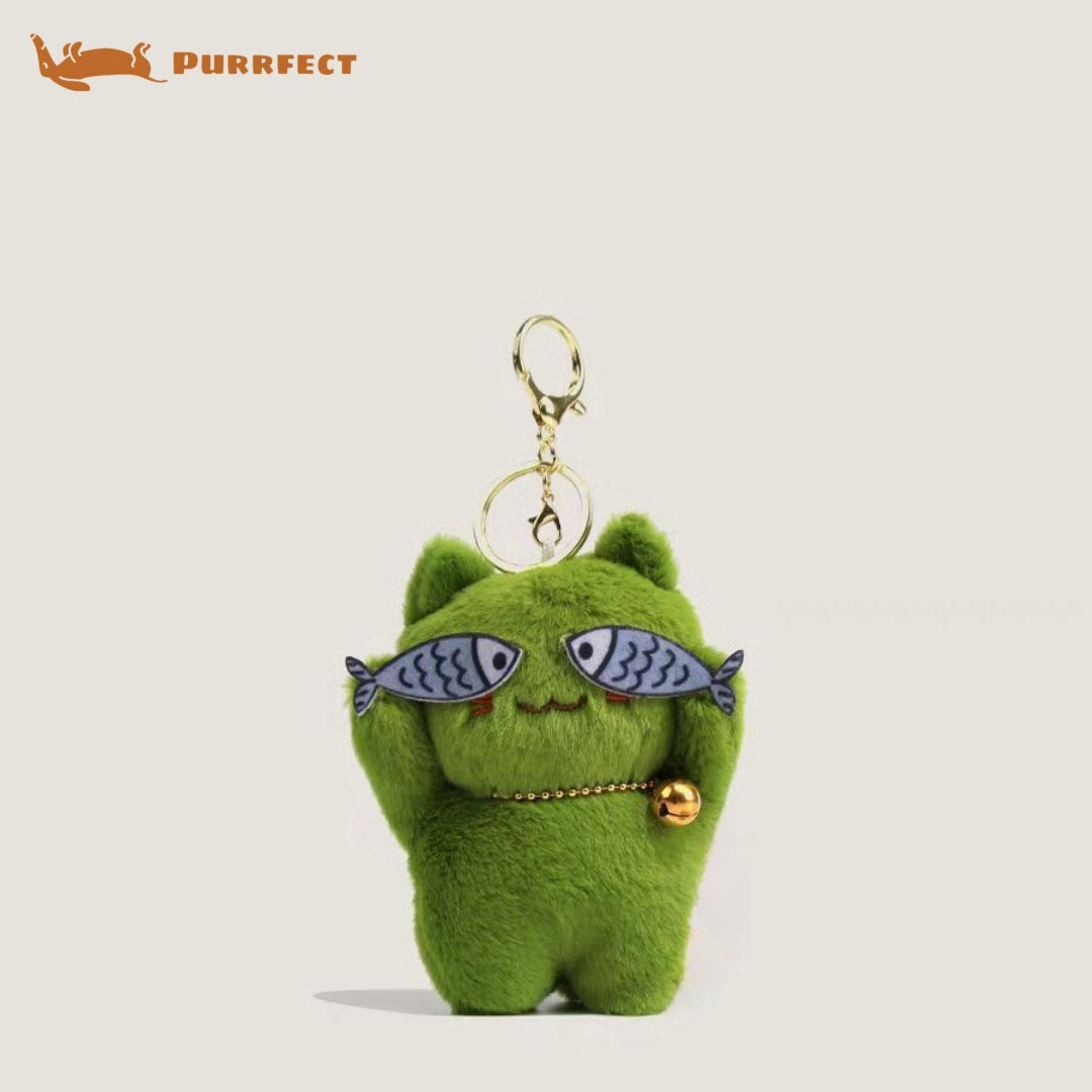 【2 for $9.99】Meowing Shy Cat with Fish Plush Toy