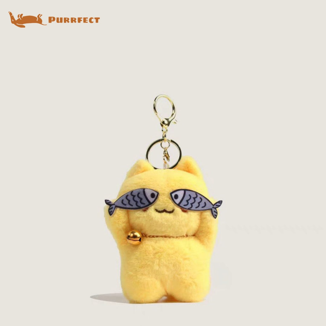 【2 for $9.99】Meowing Shy Cat with Fish Plush Toy